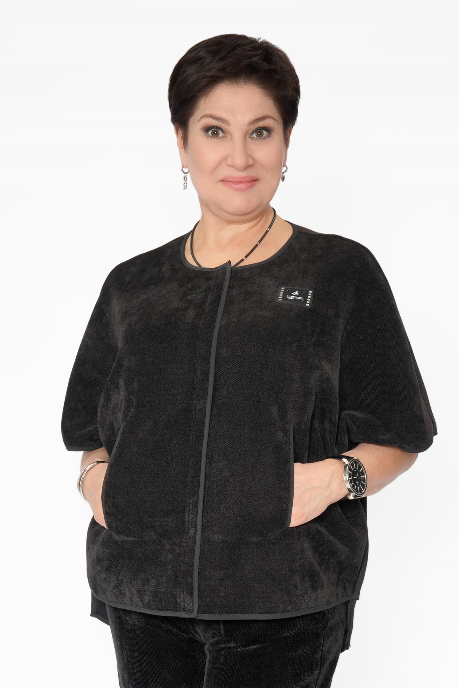 Блуза вельвет черный