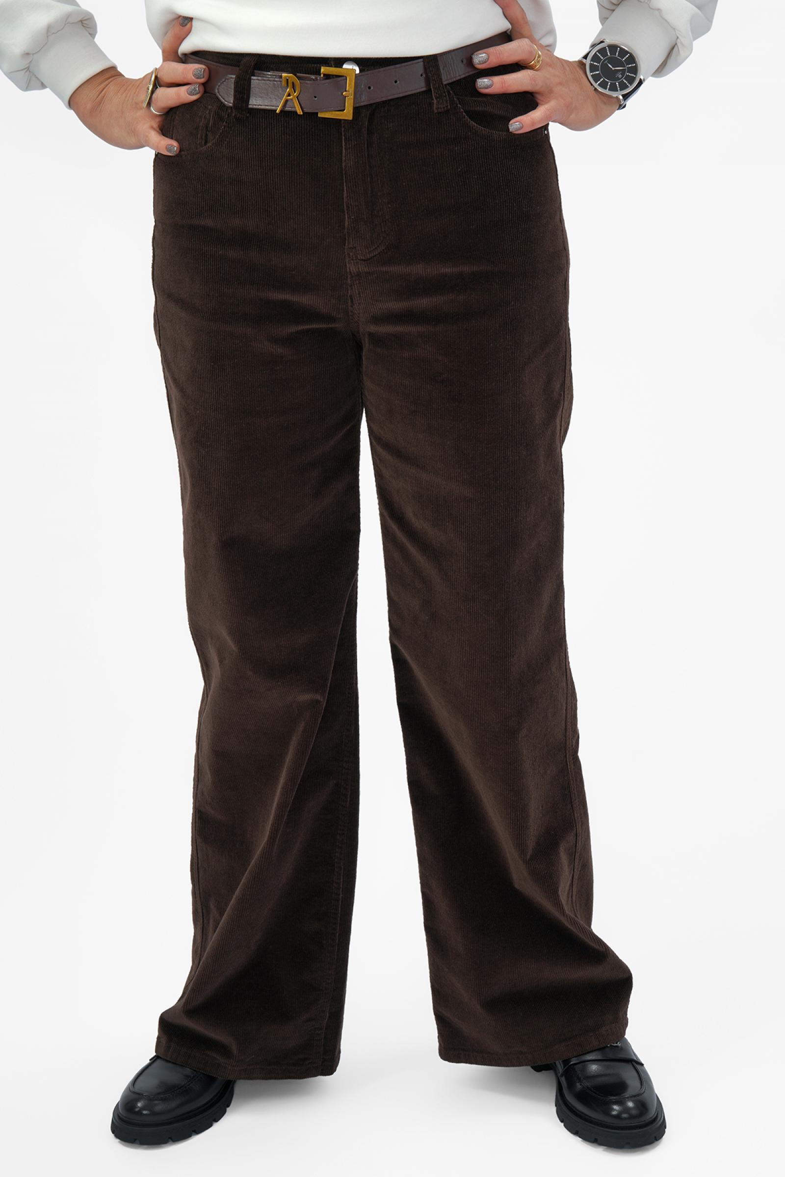 Брюки палаццо вельвет