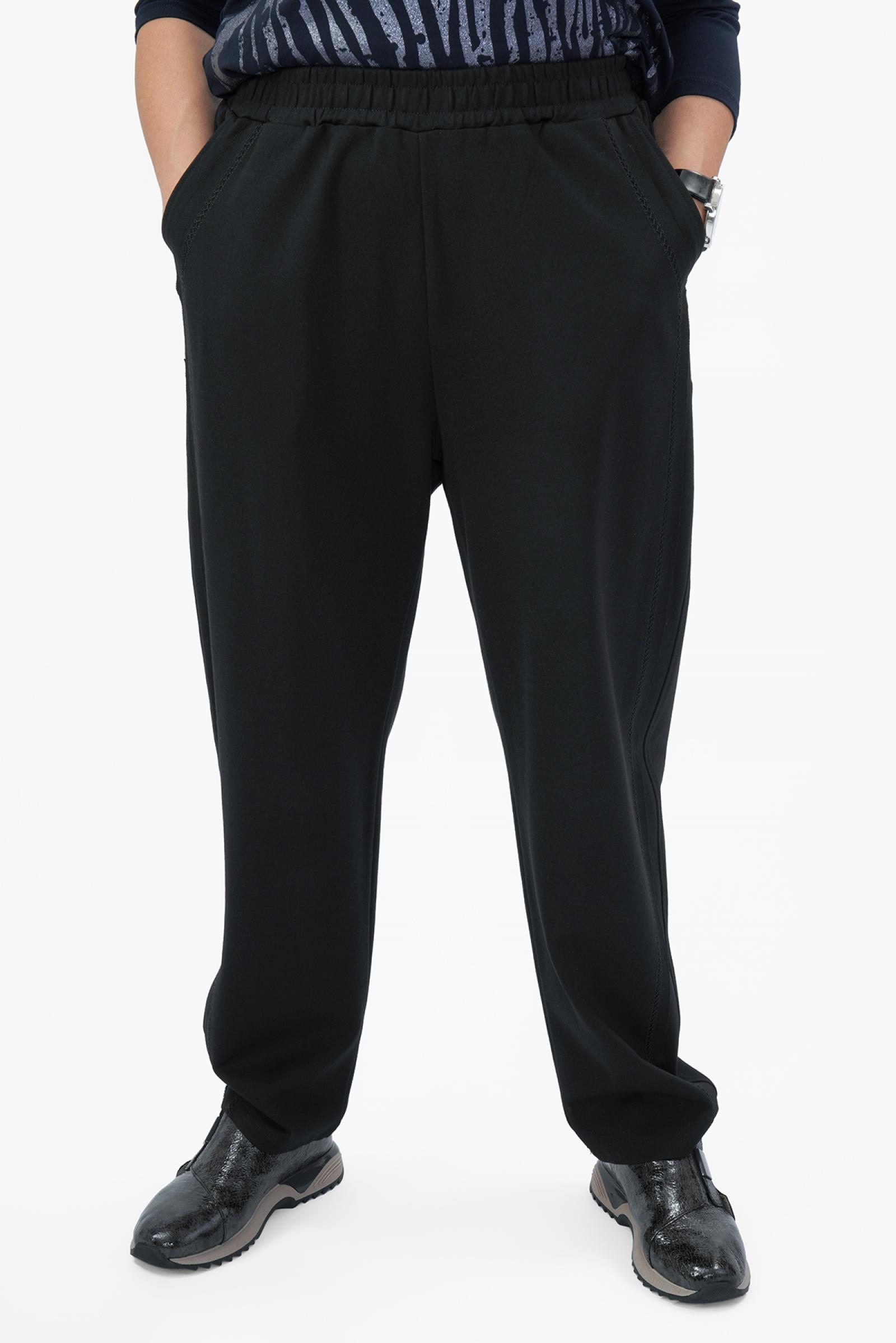 Брюки полубананы черные