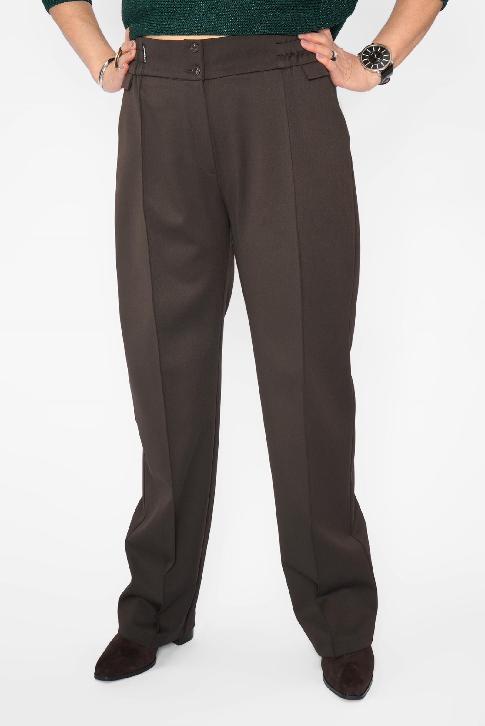 Брюки шоколад прямые