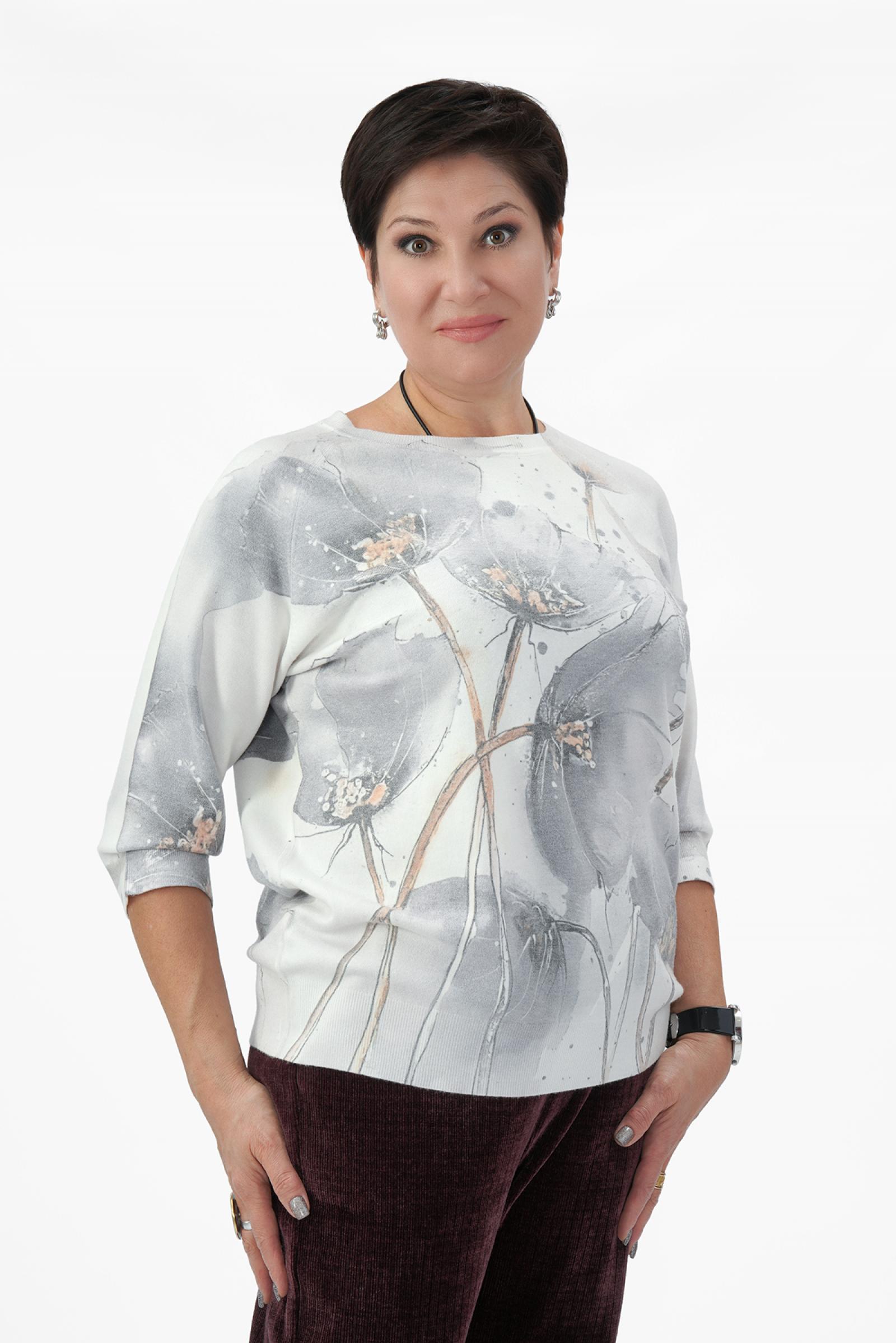 Джемпер 3/4 рукав беж. маки