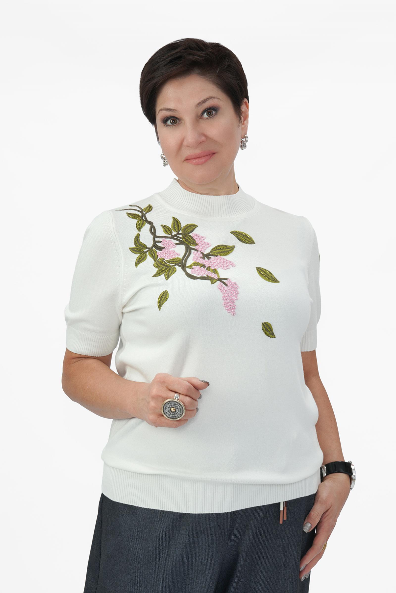 Джемпер белый виноград