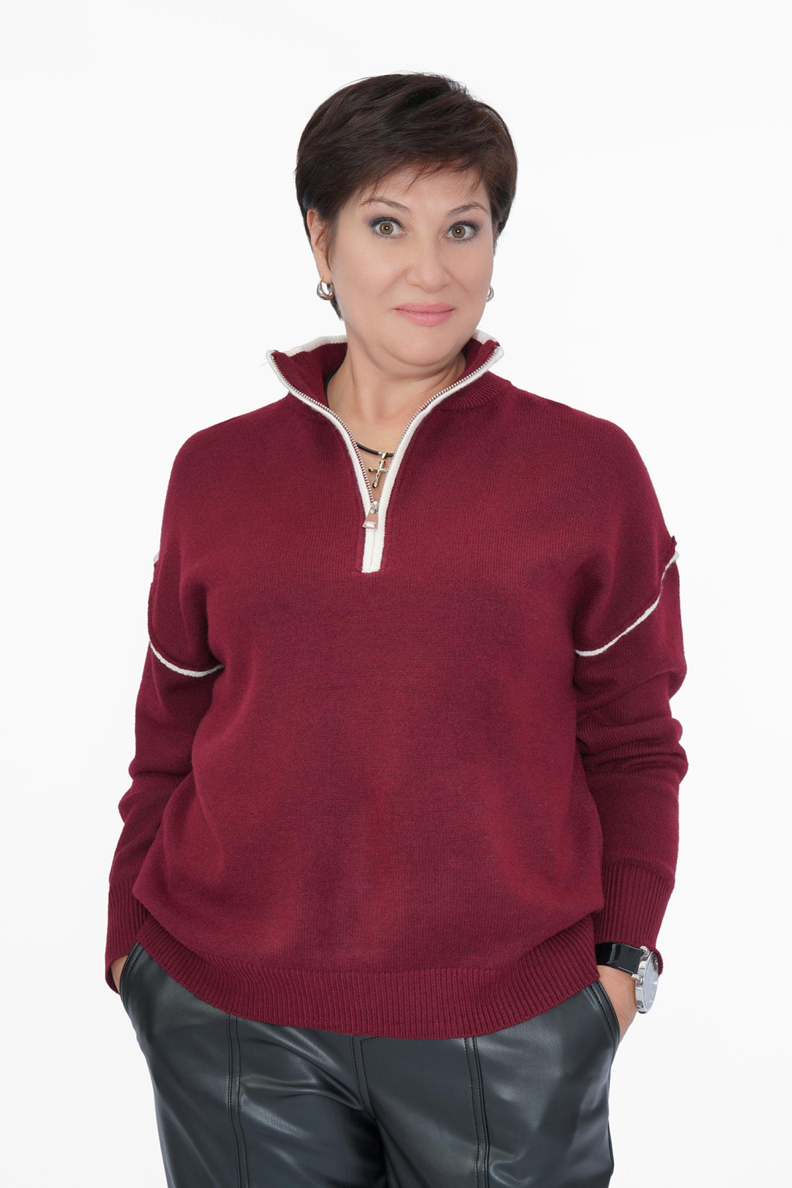 Джемпер бордо кант