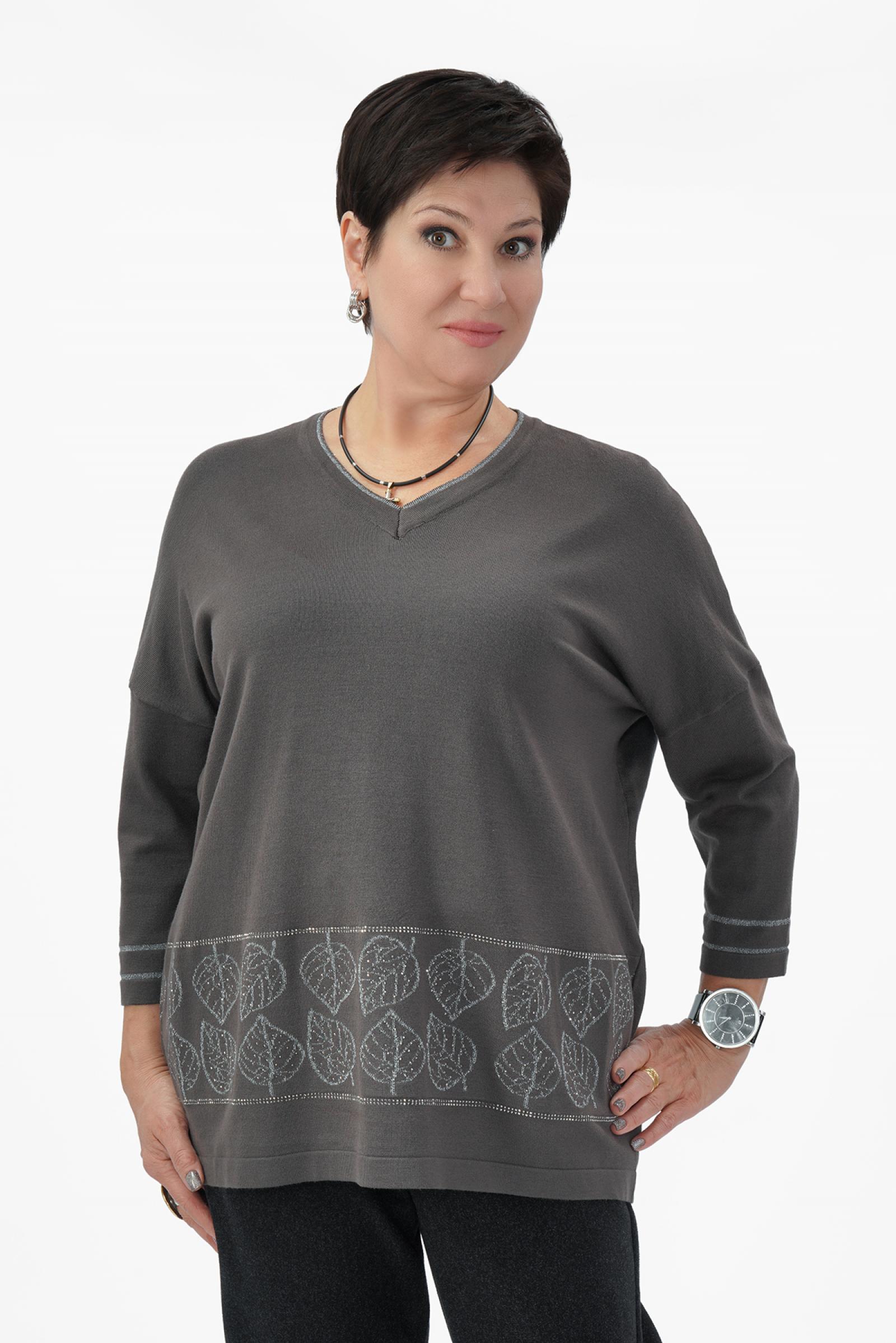 Джемпер хаки листья