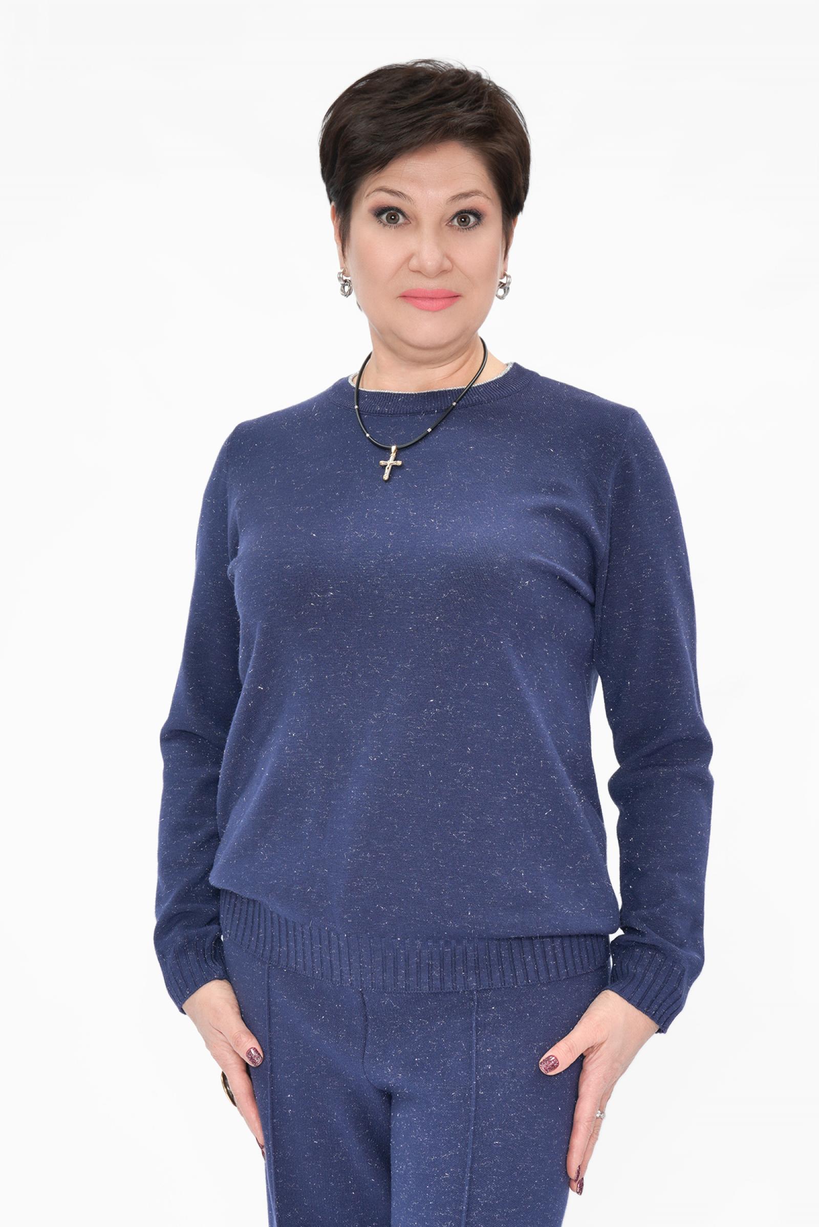 Джемпер синий дл. рукав