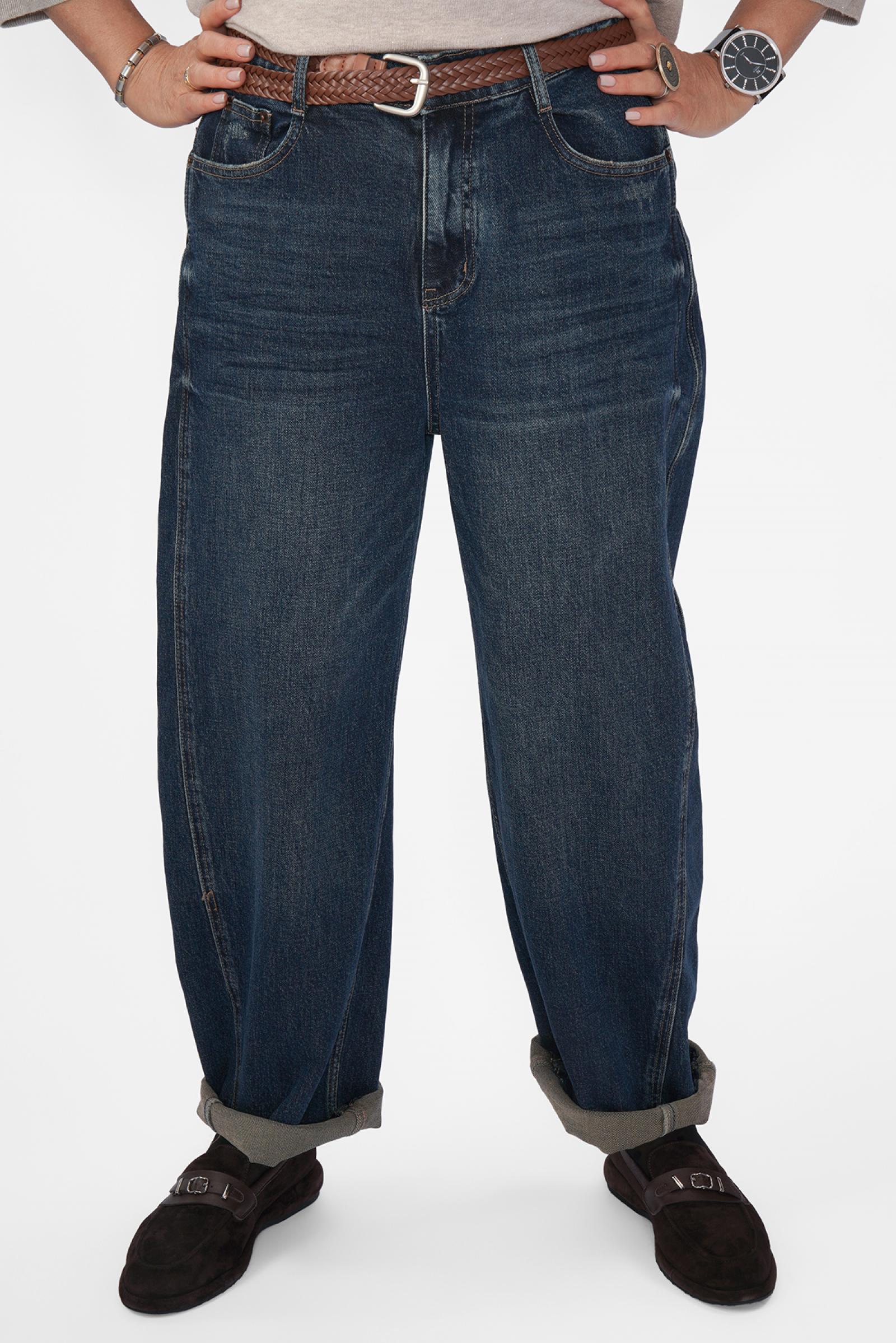 Джинсы багги плетен. ремнень