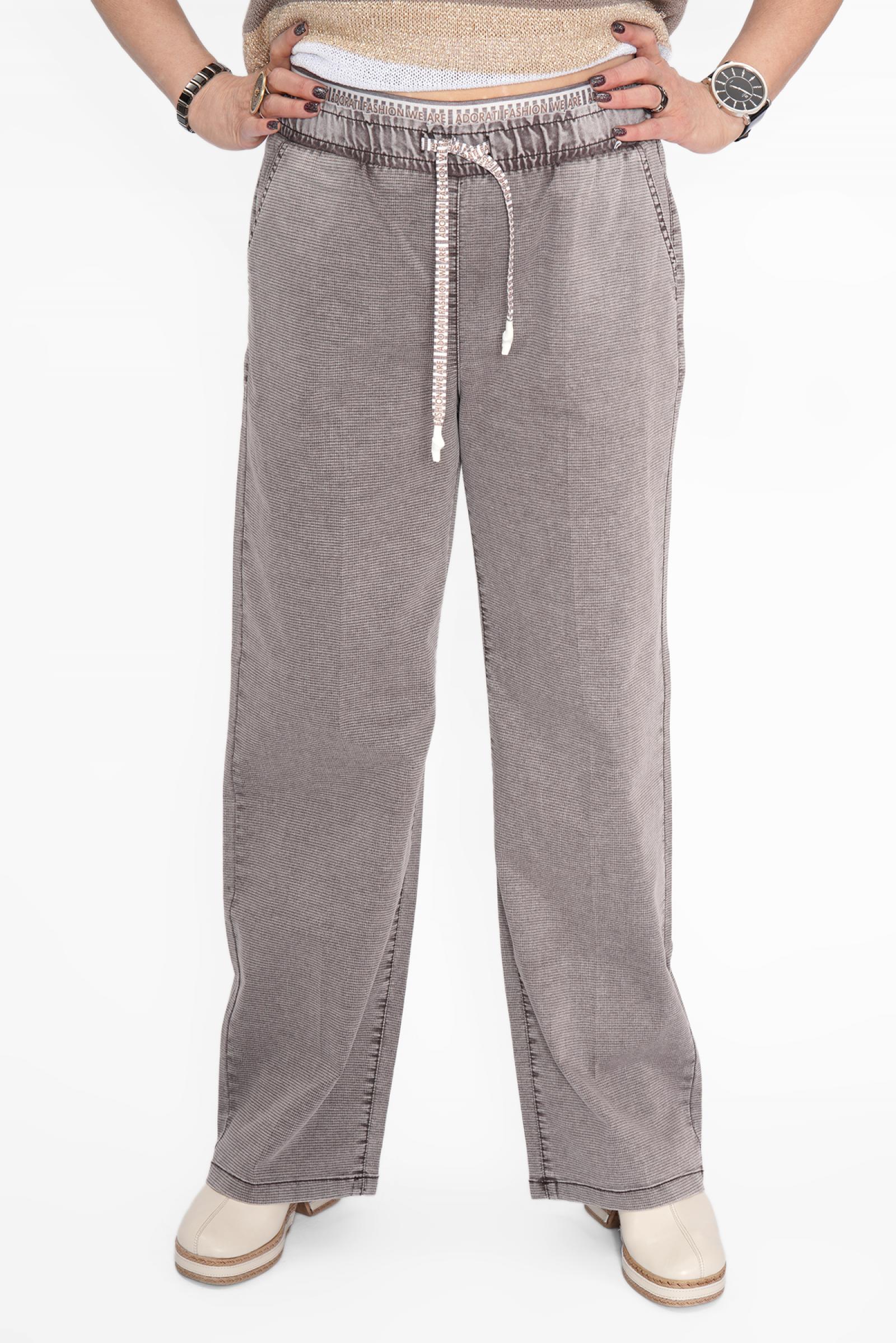 Джинсы прямые клетка беж.