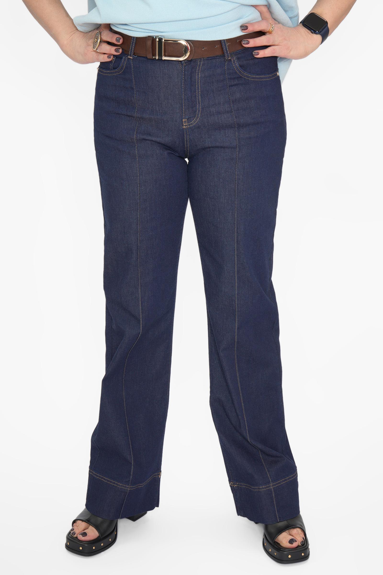 Джинсы прямые отстроч. т/син.