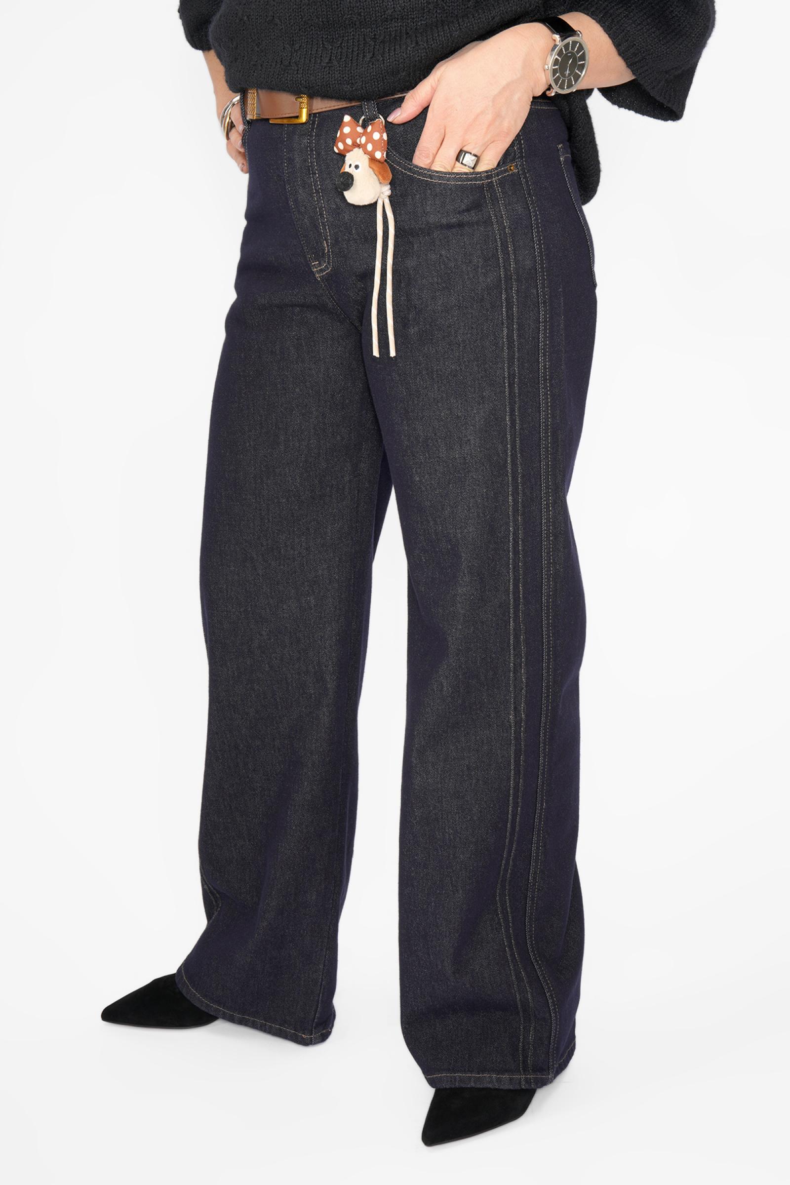 Джинсы прямые т. синие