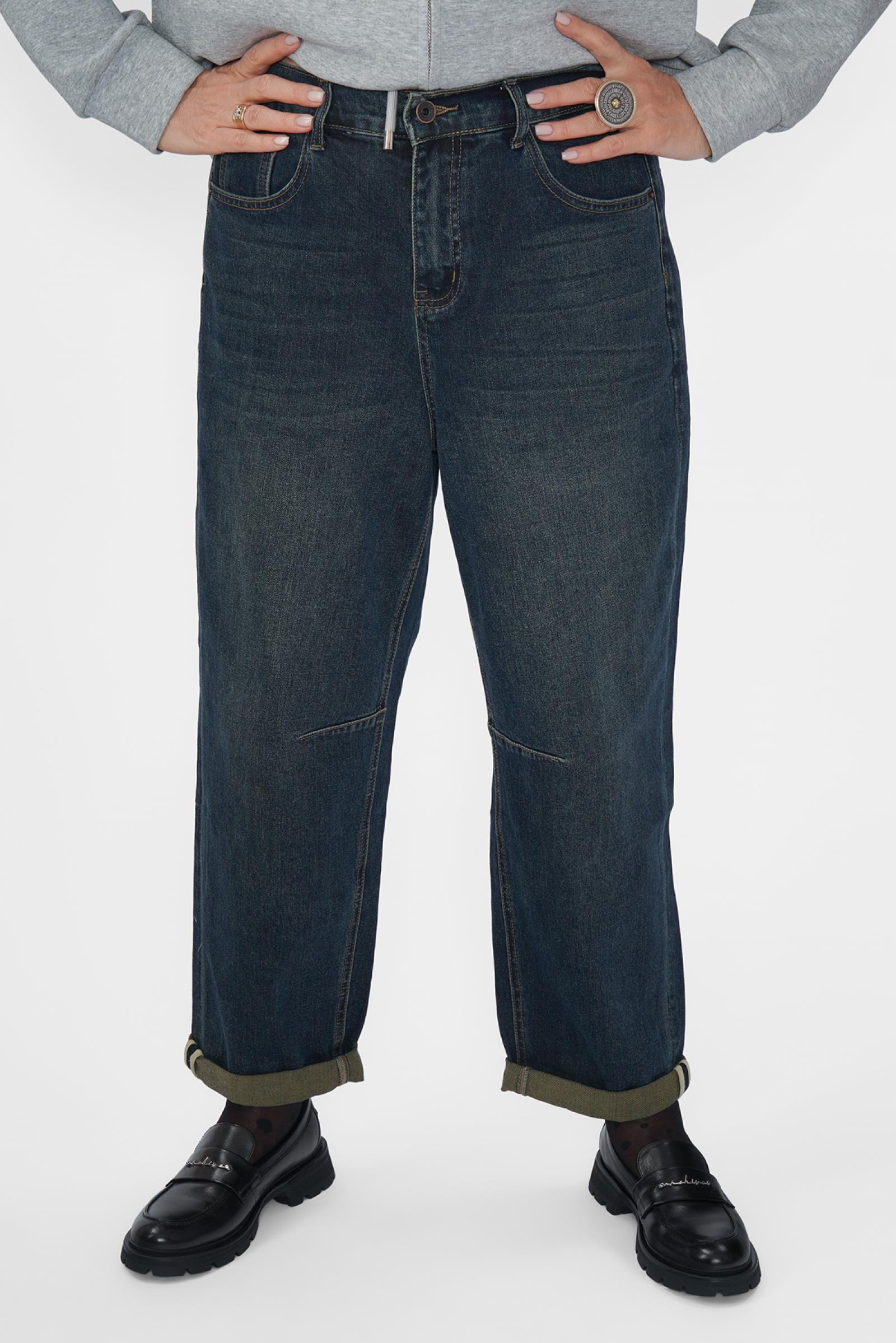 Джинсы синие багги