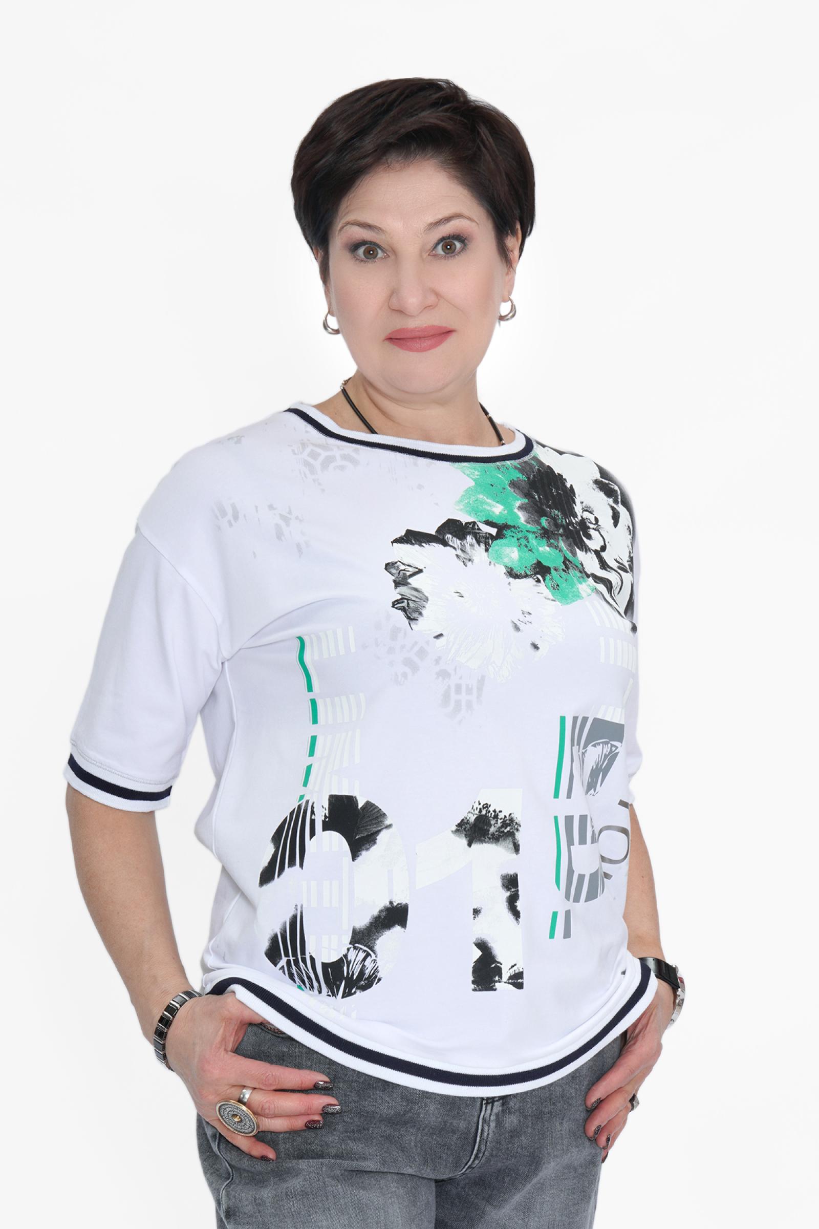 Футболка белая на резинке