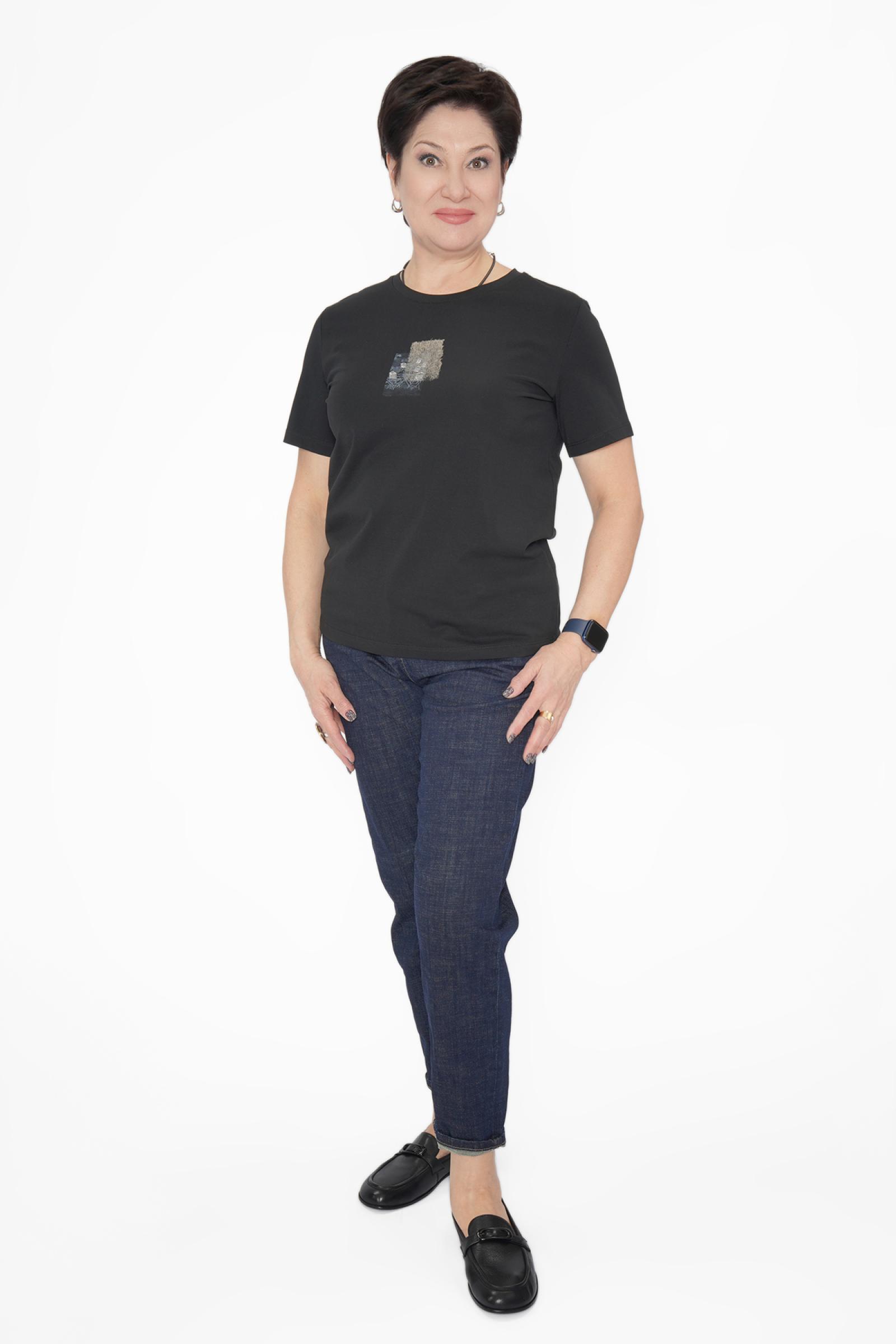 Футболка черная кружево