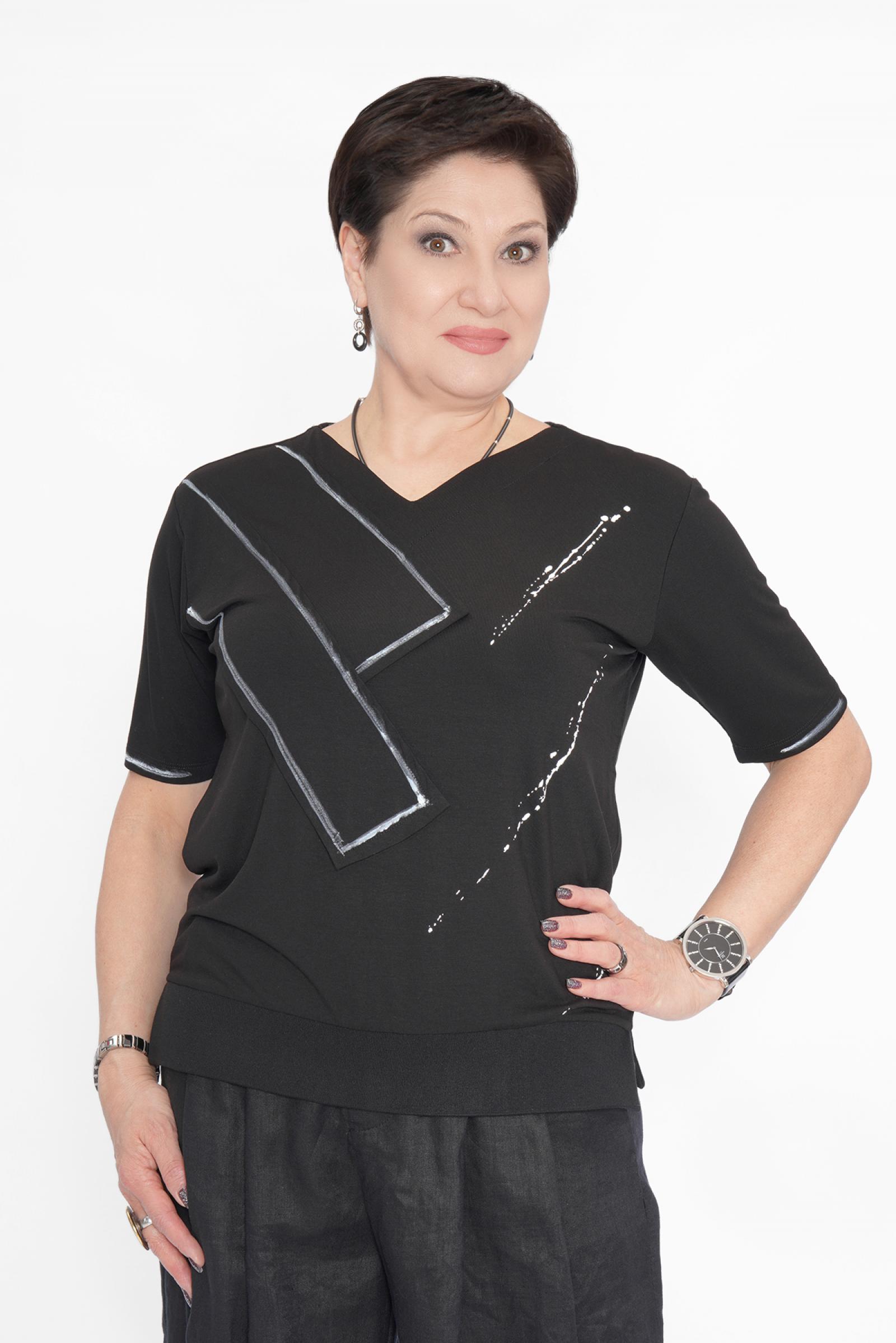 Футболка на ножке черн.