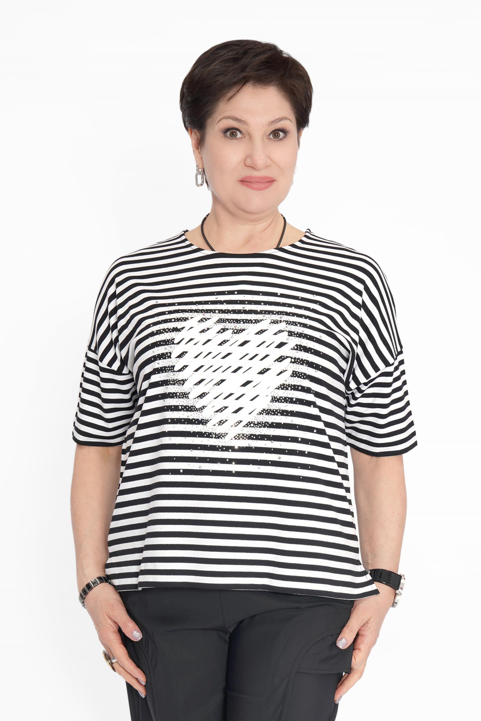 Футболка сердце с/б полоска