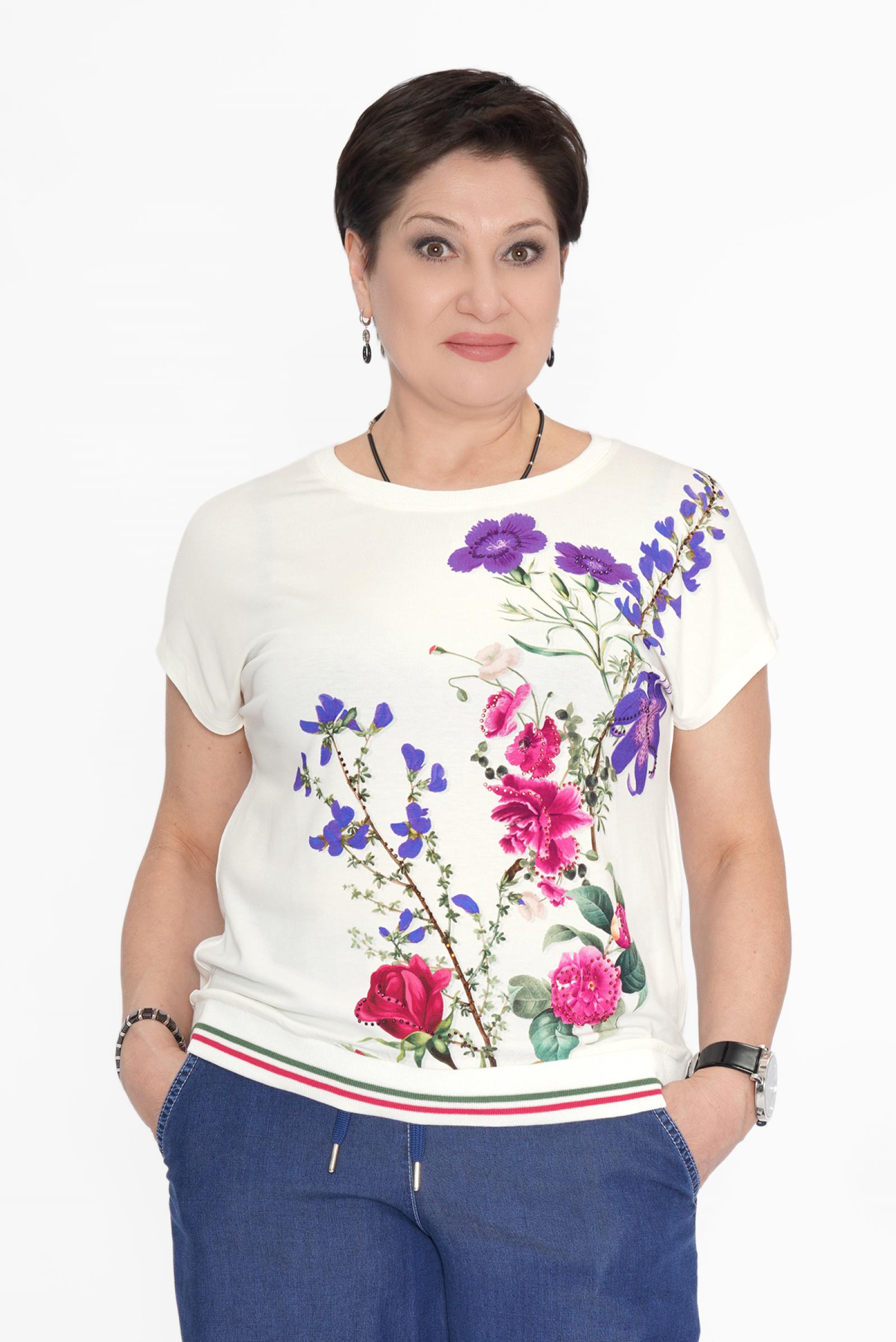 Футболка васильки