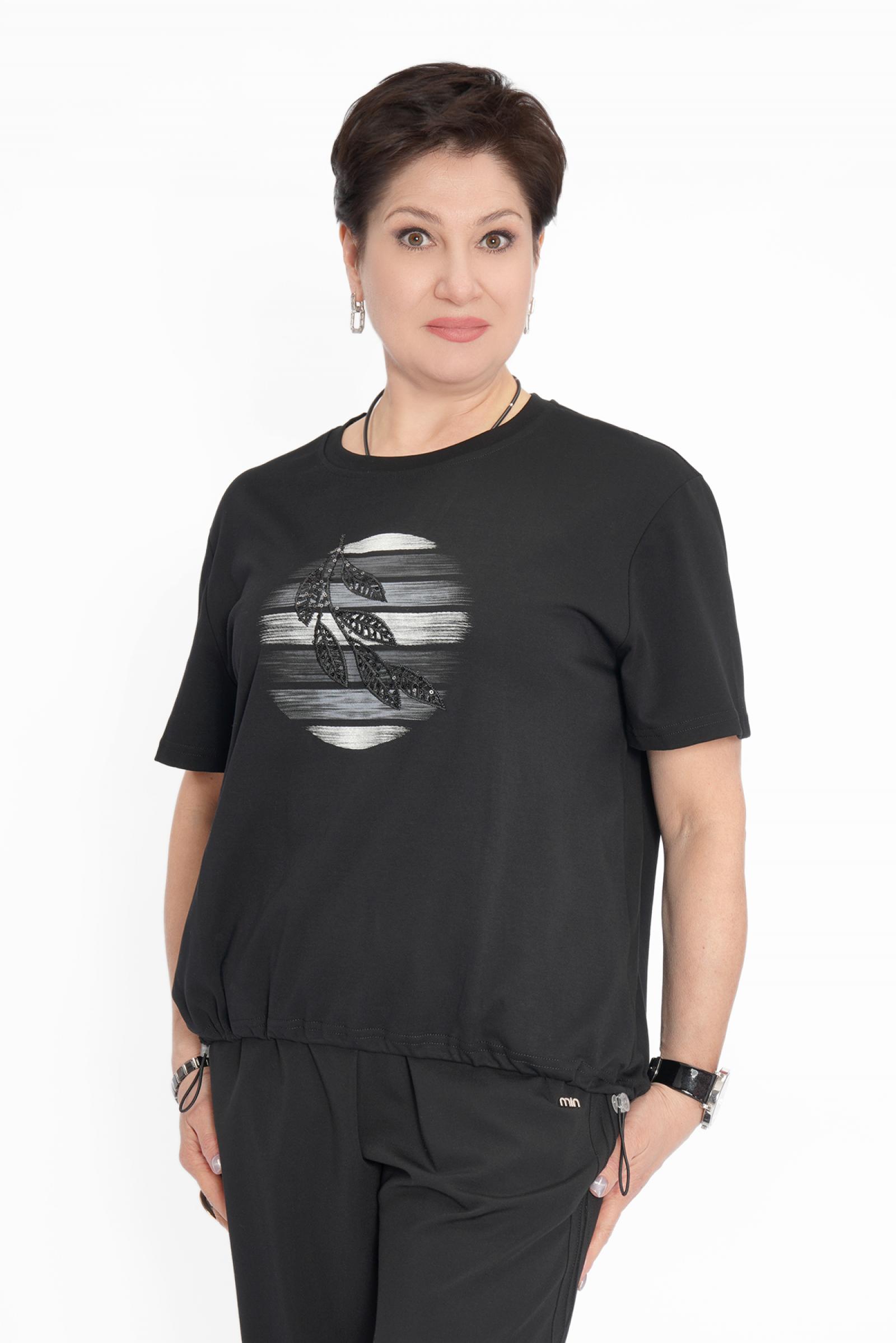 Футболка ветка черная