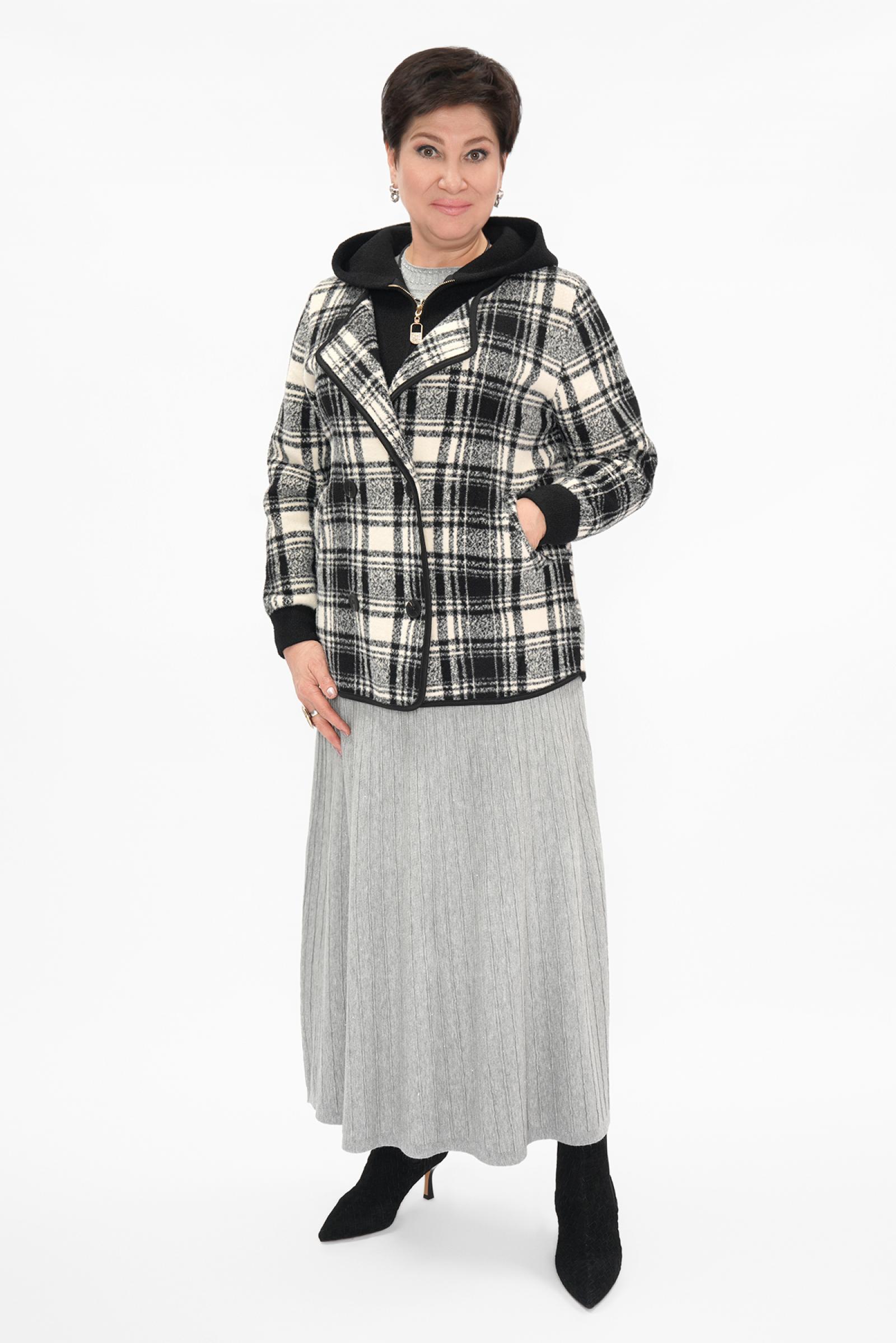 Кардиган клетка ч/б