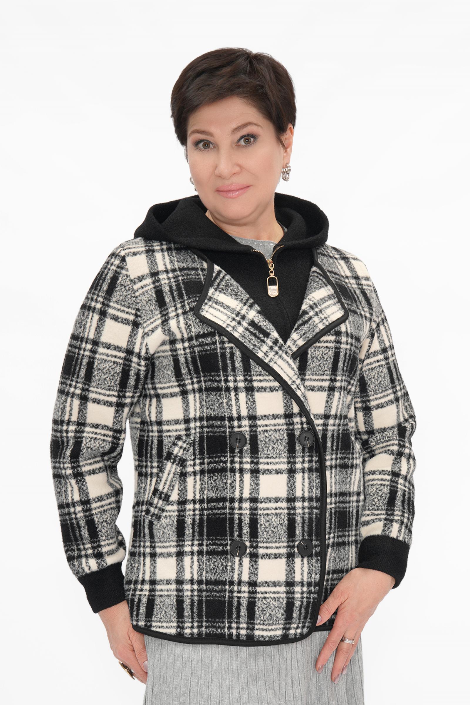 Кардиган клетка ч/б