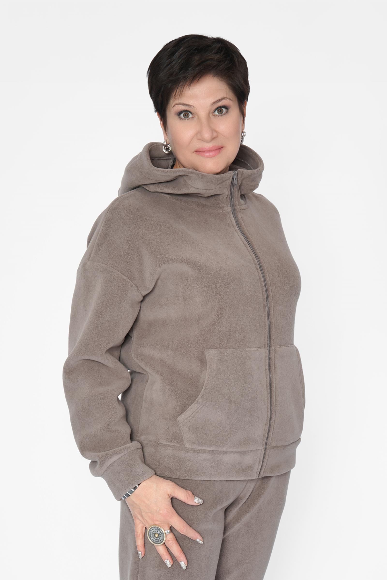 Костюм на молнии кофе