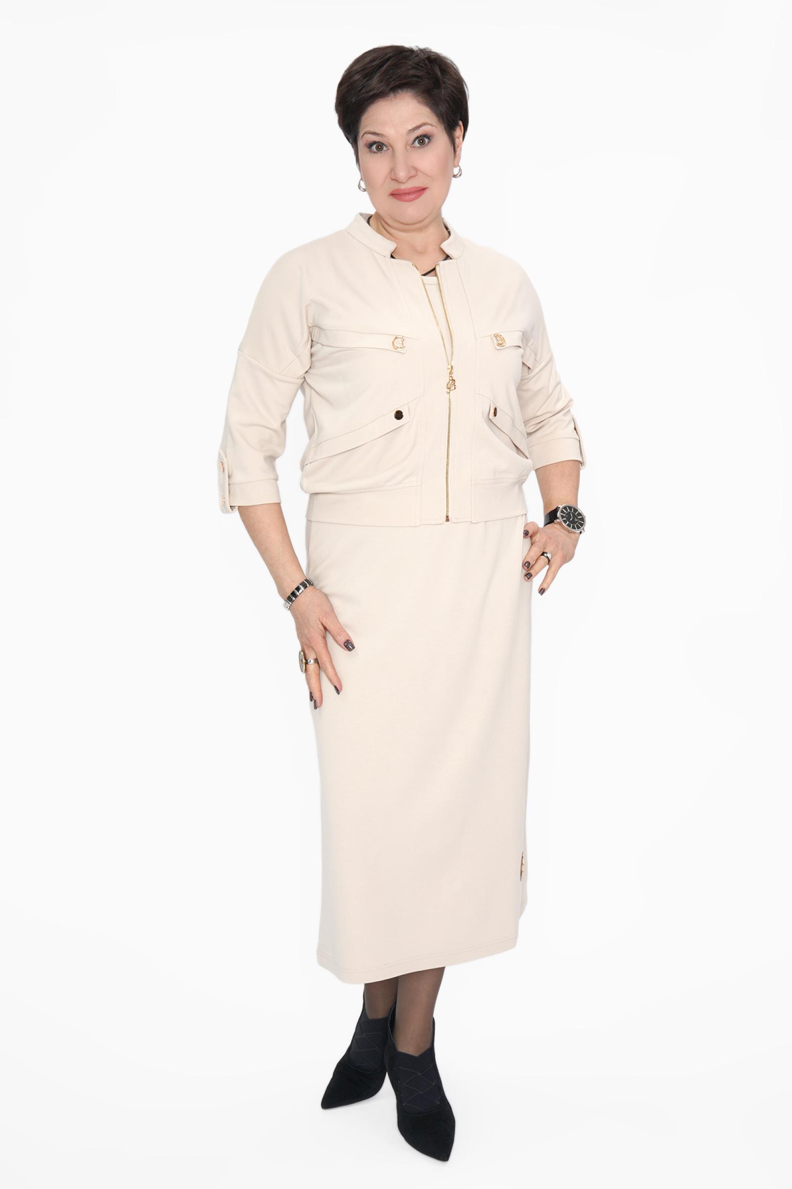 Костюм с платьем молоч.