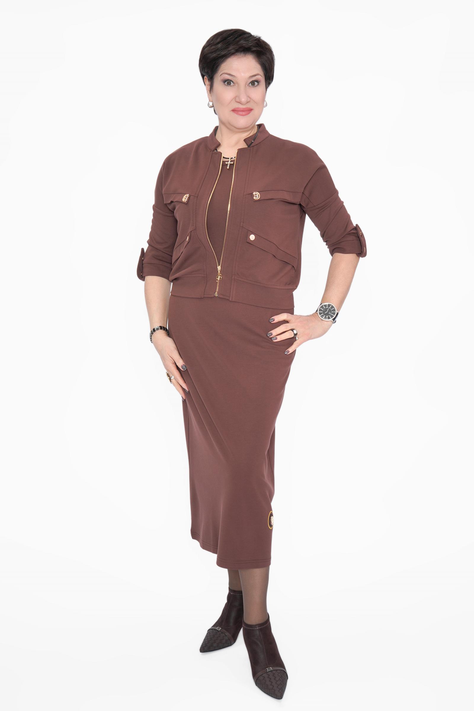 Костюм с платьем шокол.