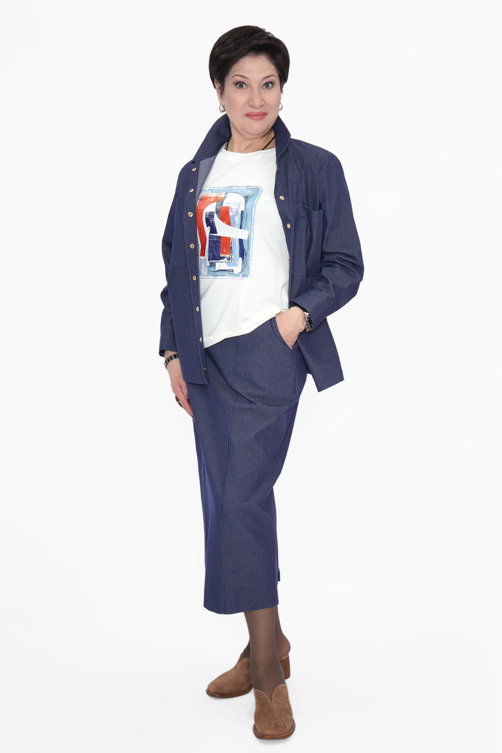 Костюм тройка с юбкой