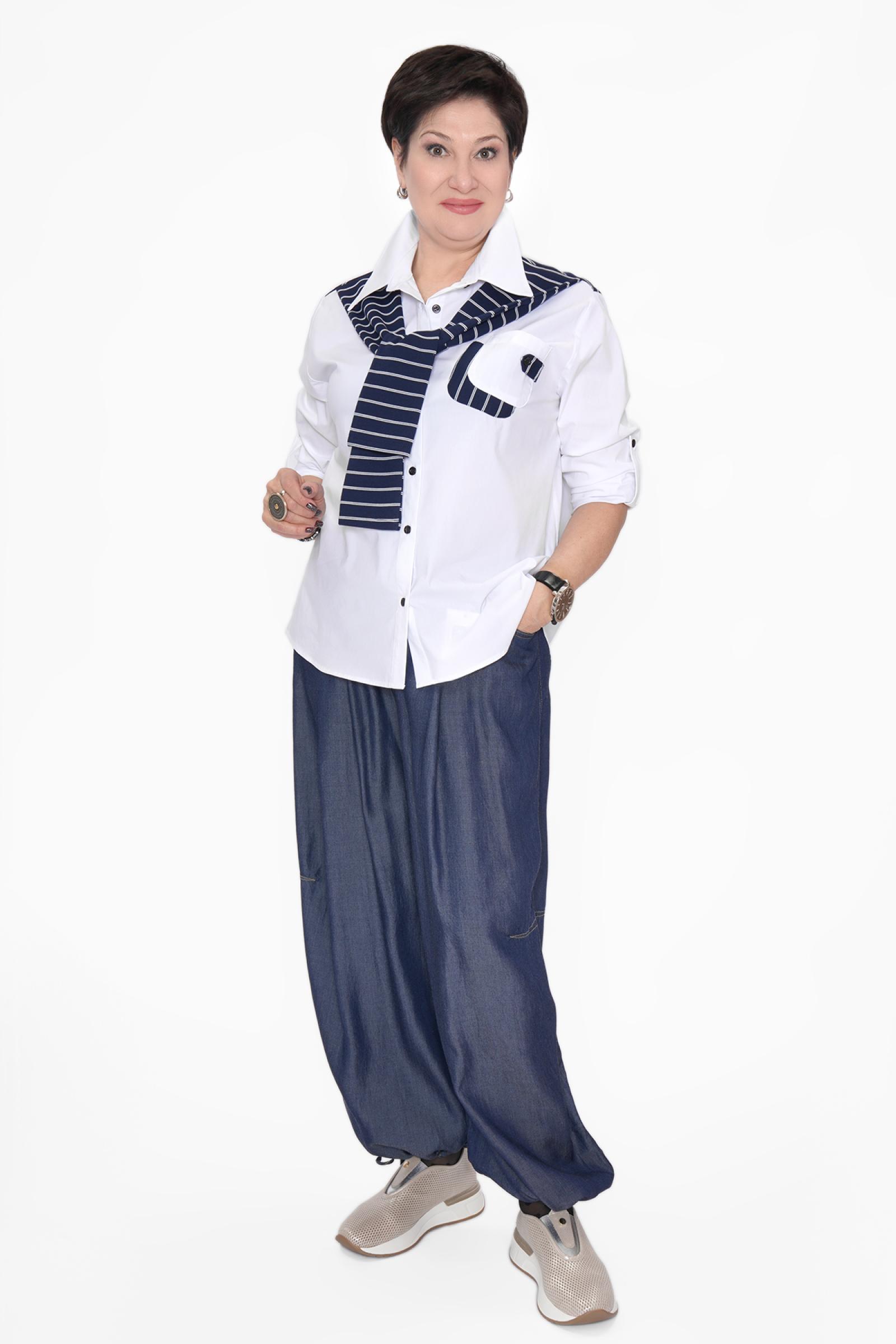 Рубашка матроска б/синий