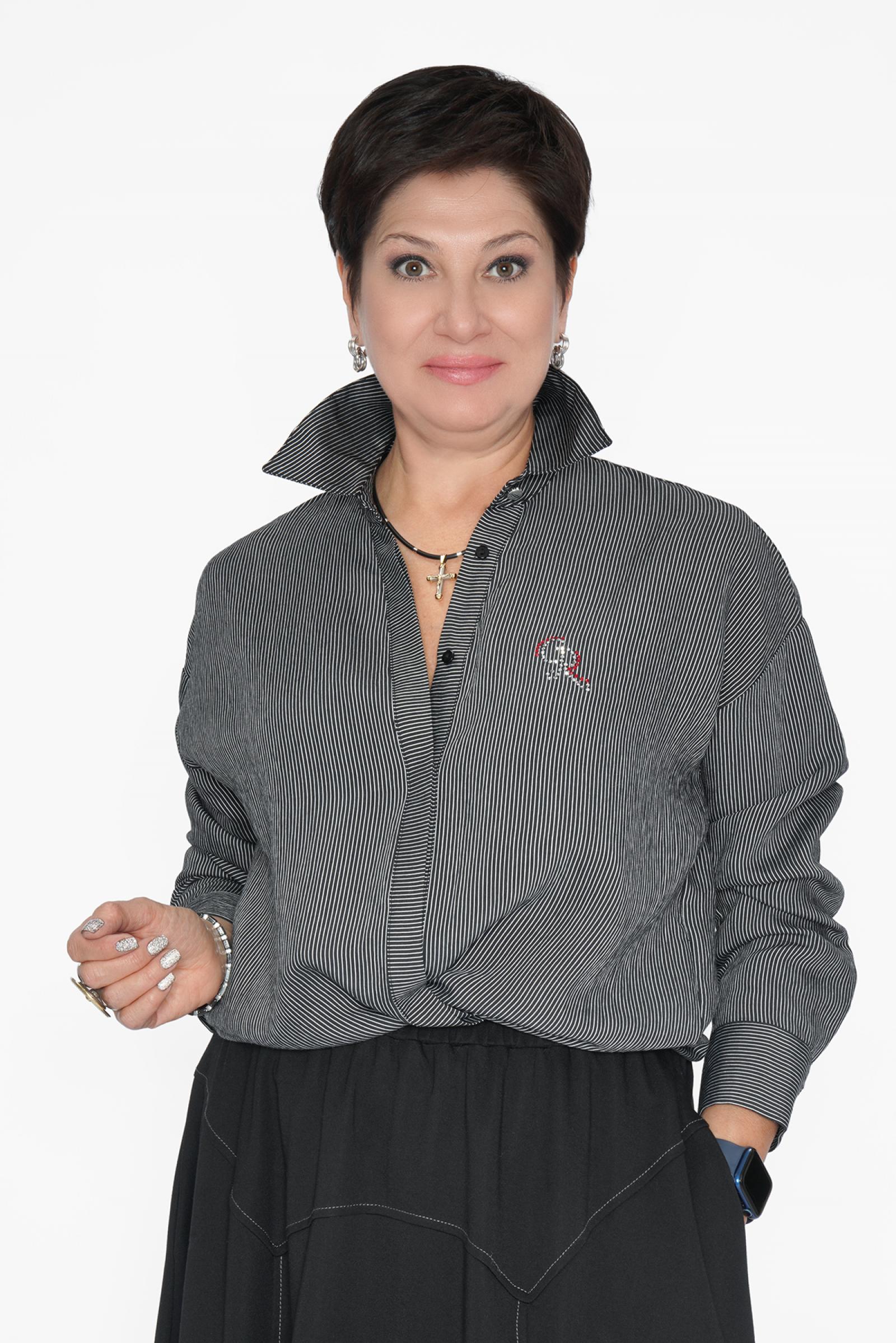 Рубашка тонкая полоска ч/б