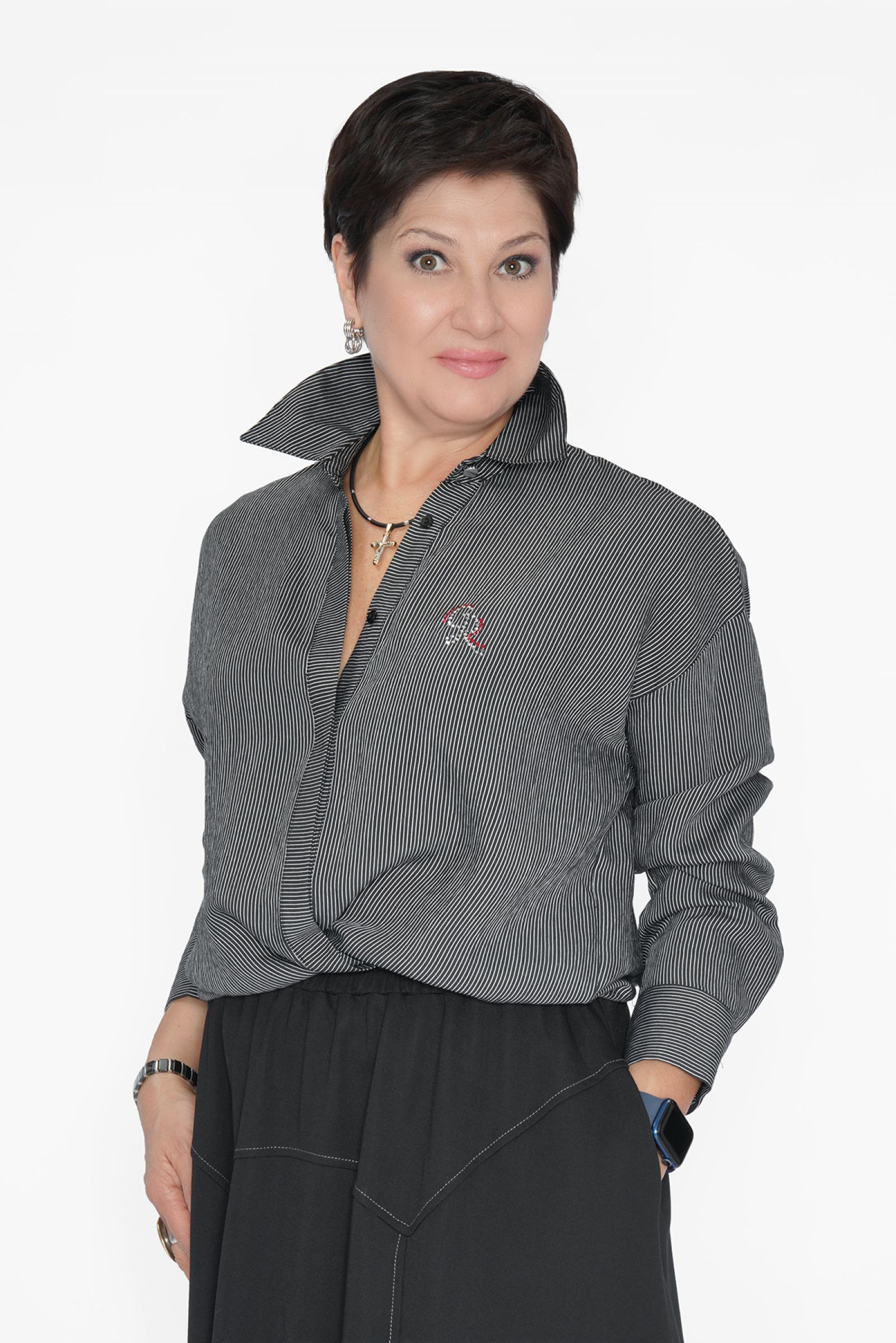 Рубашка тонкая полоска ч/б