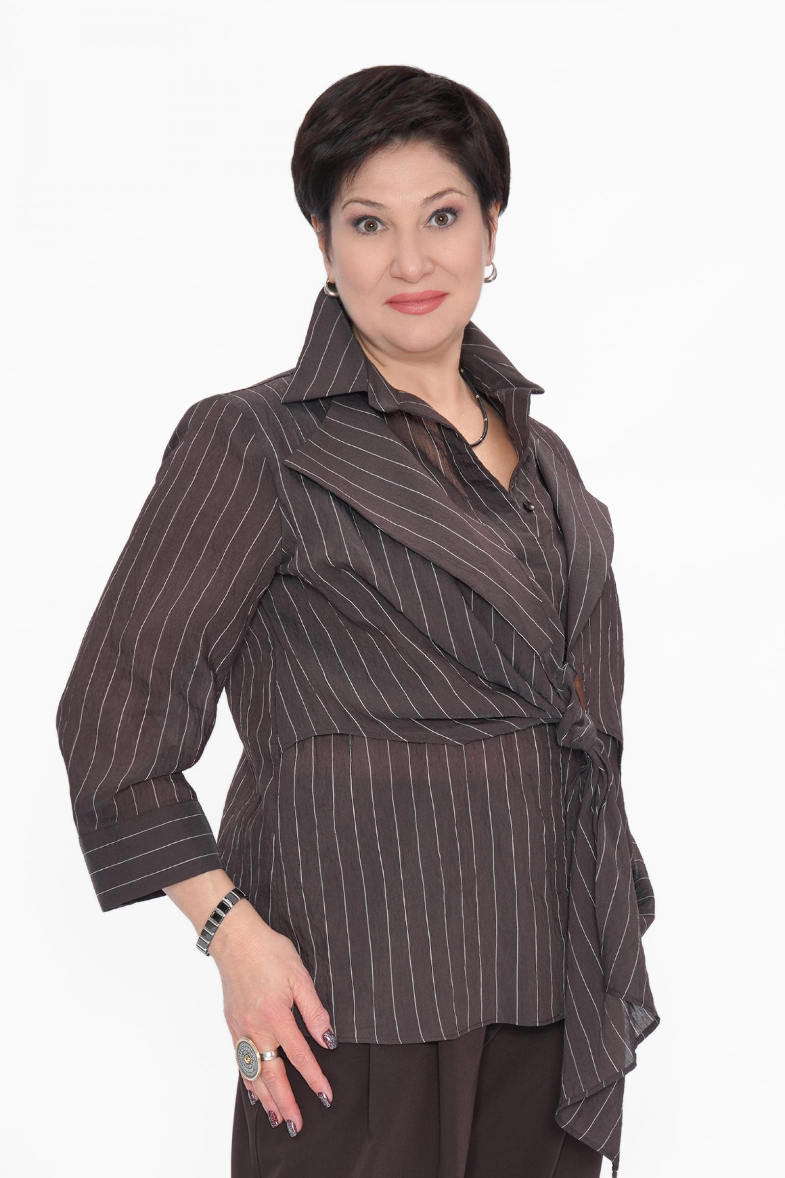 Рубашка удл. полоска шокол.