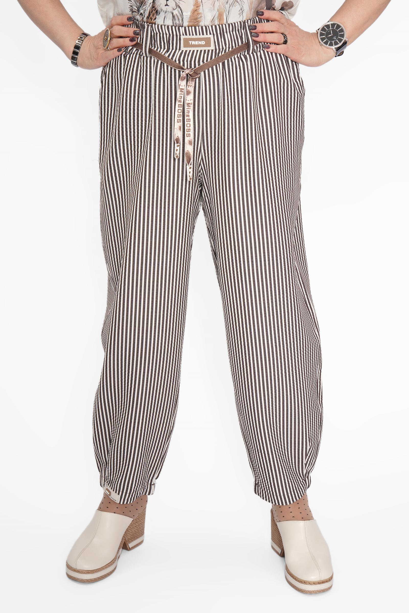 Шаровары кор/бел. полоска