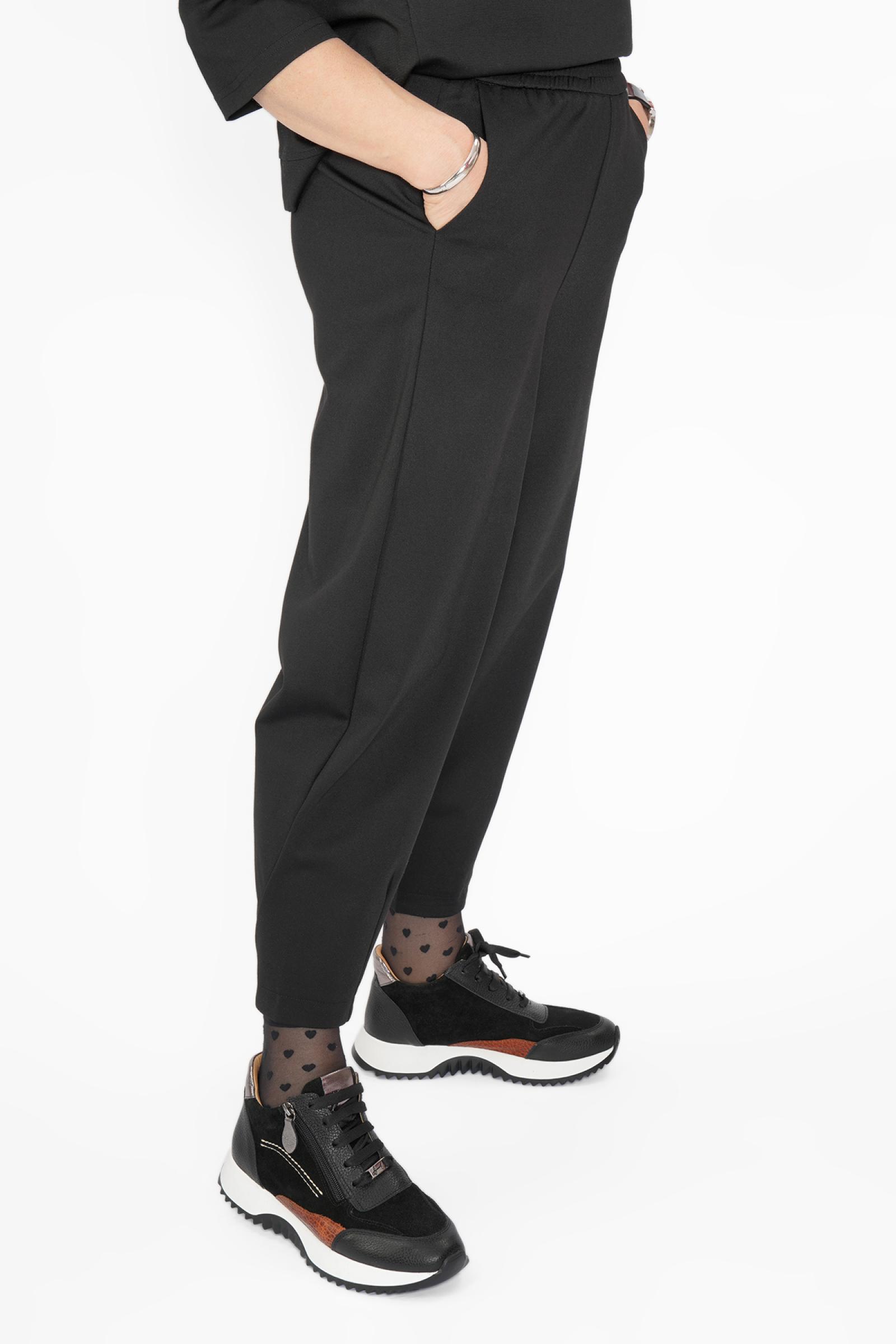 Шаровары тюльпаны черн.