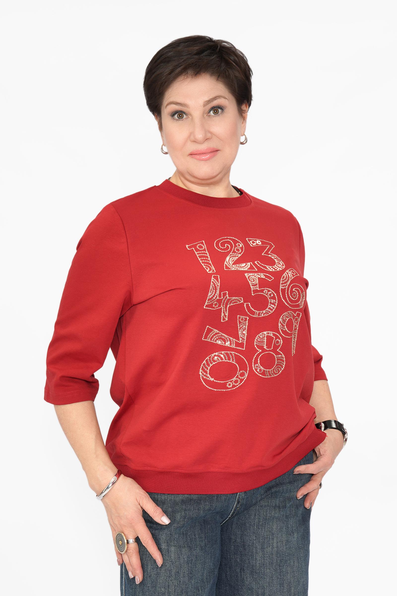 Свитшот цифры золото красн.