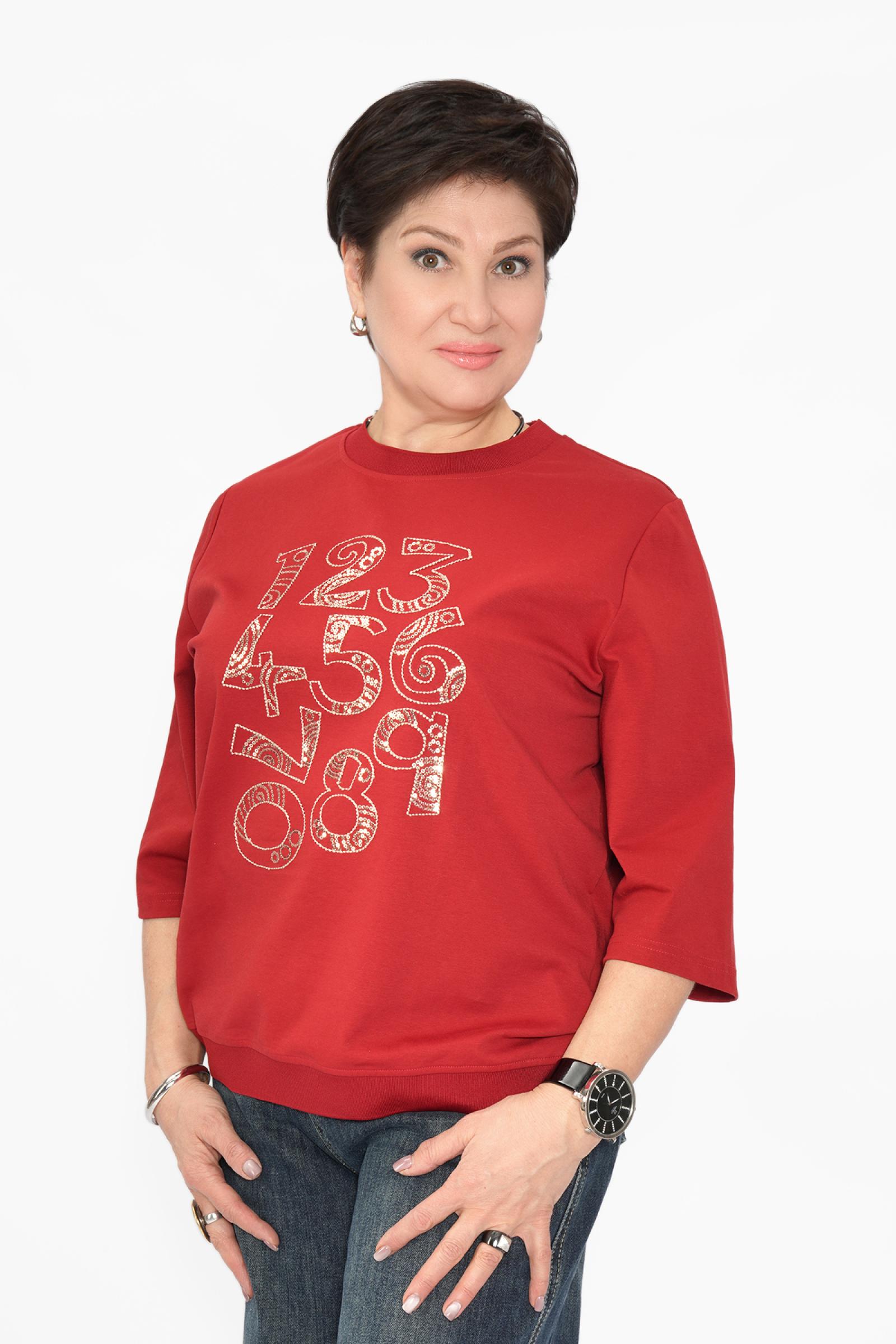 Свитшот цифры золото красн.