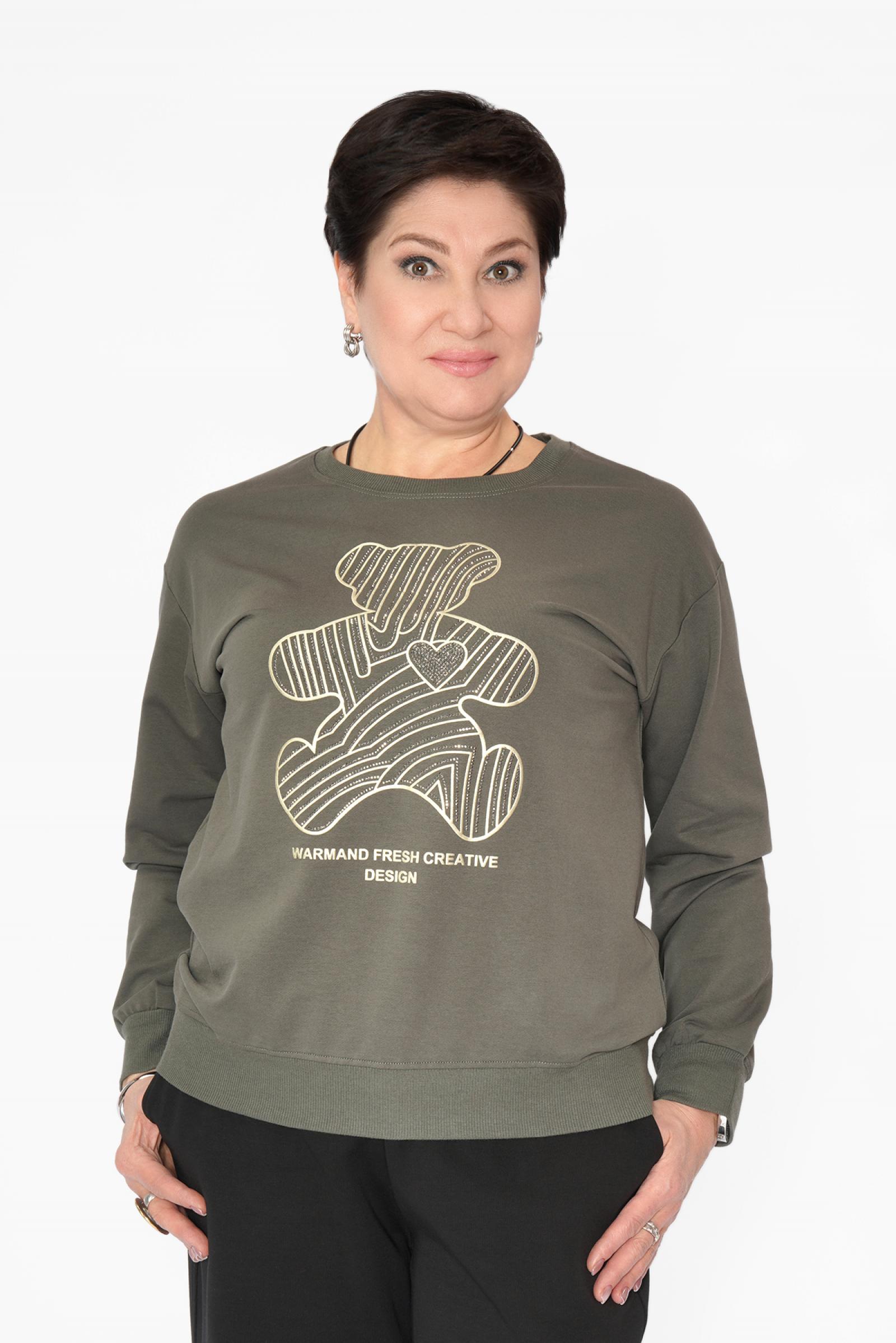 Свитшот мишка хаки