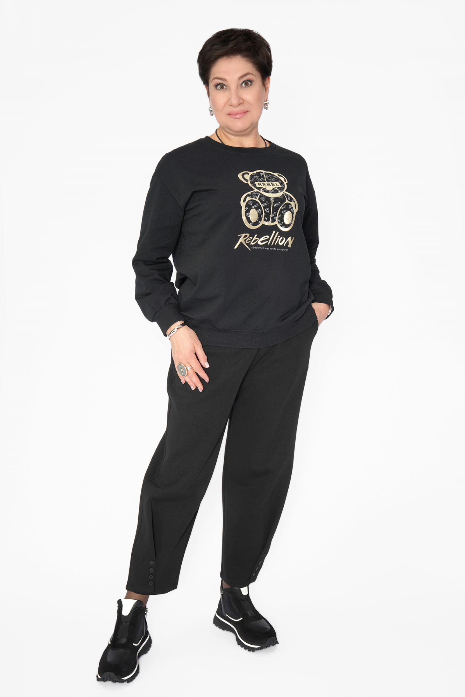 Свитшот мишка REBEL черн.