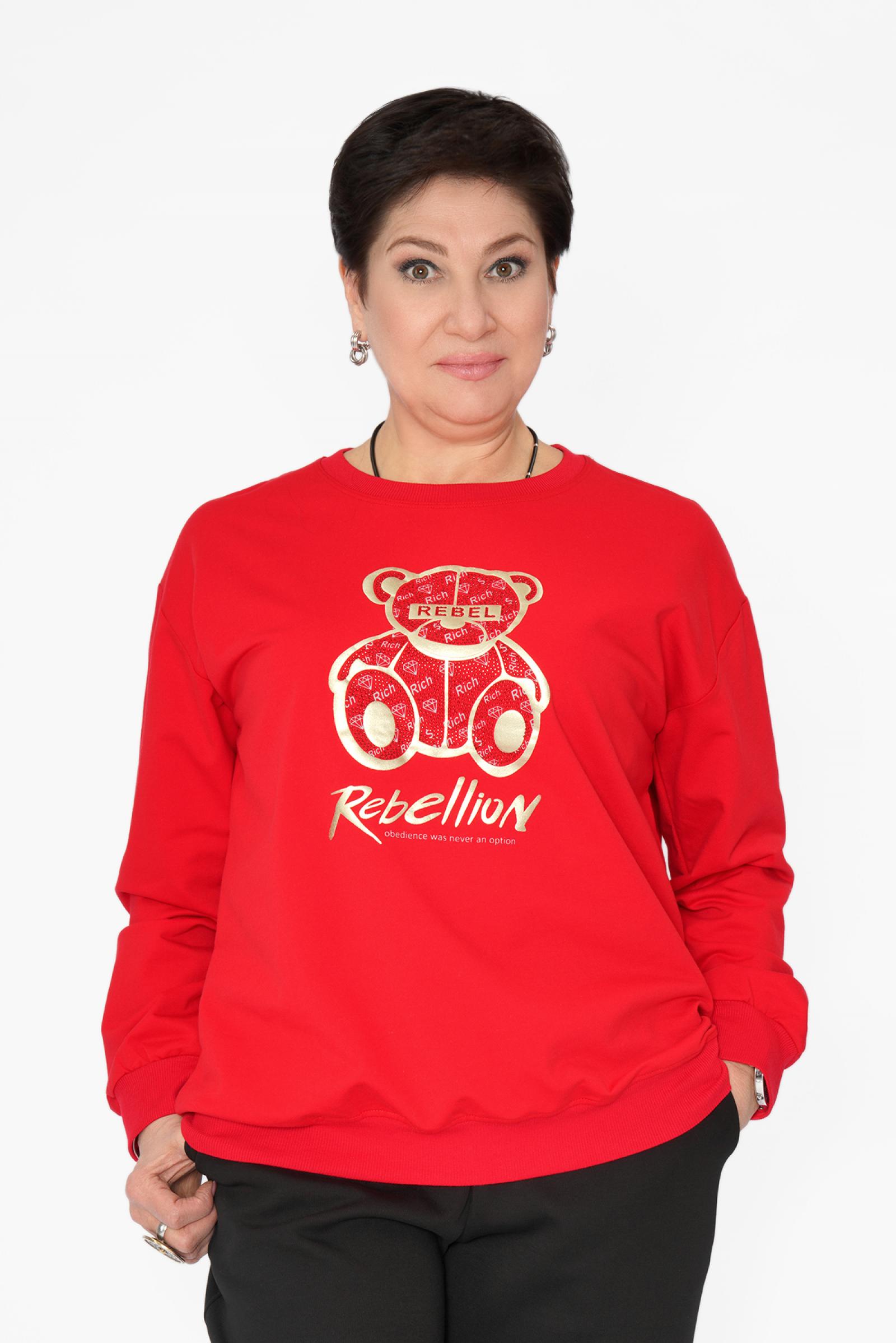 Свитшот мишка REBEL красн.