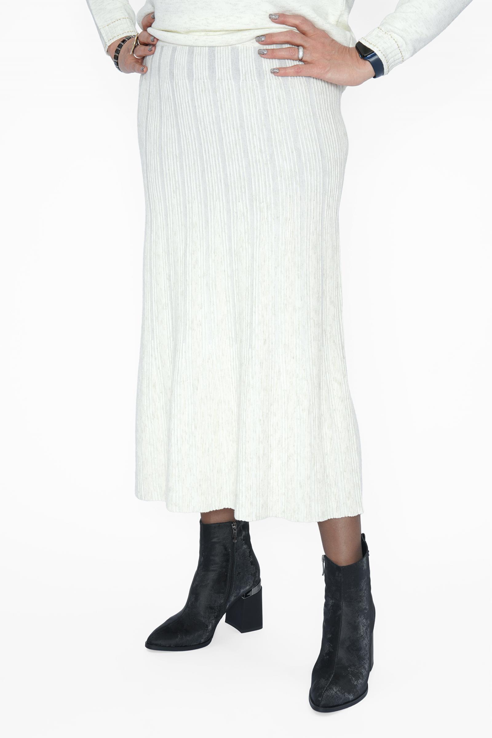 Юбка плиссе молочная