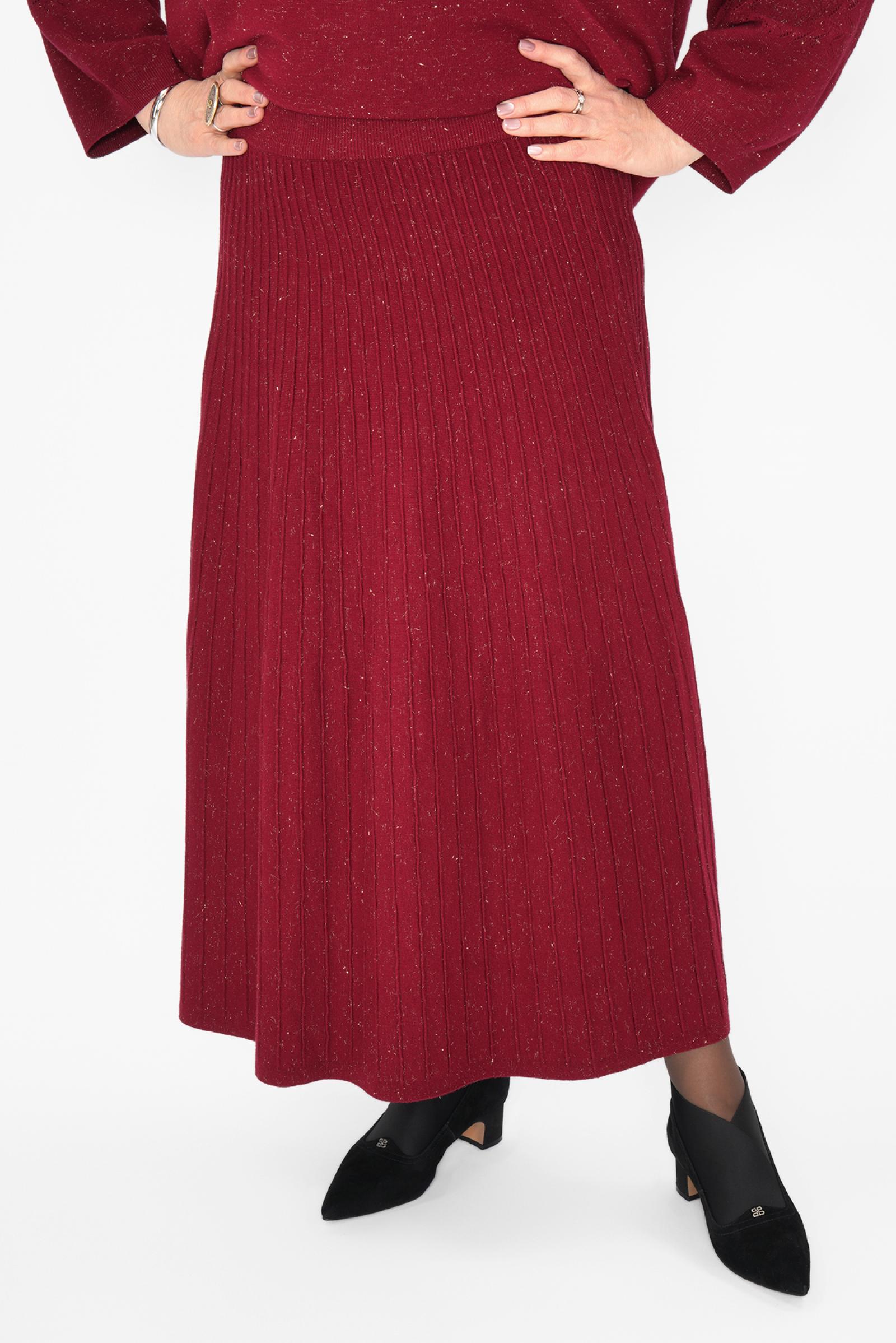 Юбка винный люрекс