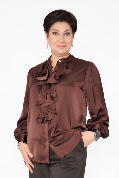 Блуза жабо шоколад 2025Г.