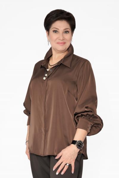 Блуза жемчуг шоколад 2025Г.