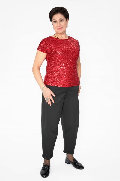 Блуза красная пайетки