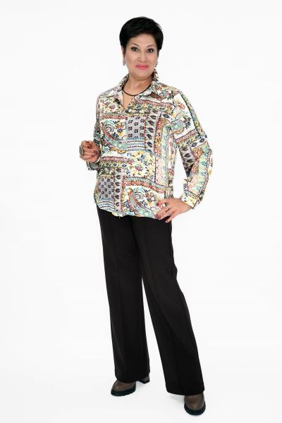 Блуза шелк огурцы разноцвет.
