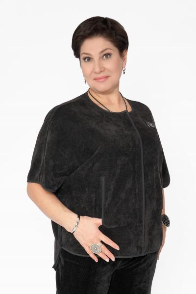 Блуза вельвет черный