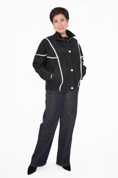 Бомбер черный бел. кант