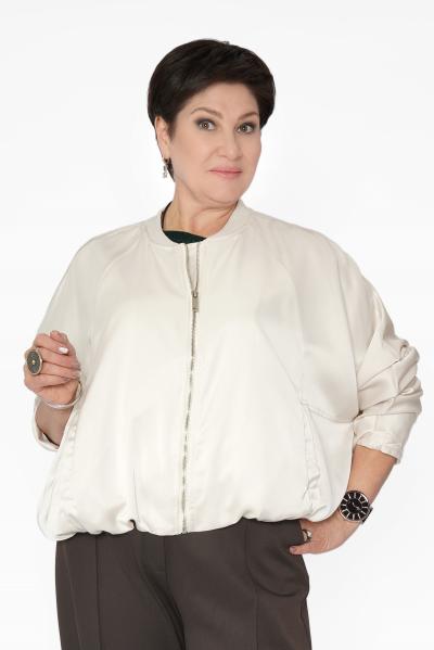 Бомбер молочный