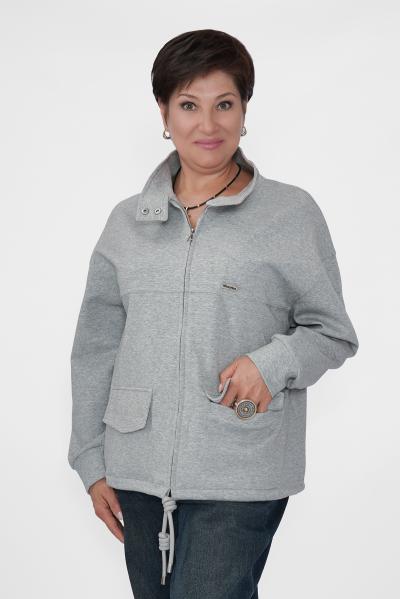 Бомбер на молнии серый Кофты