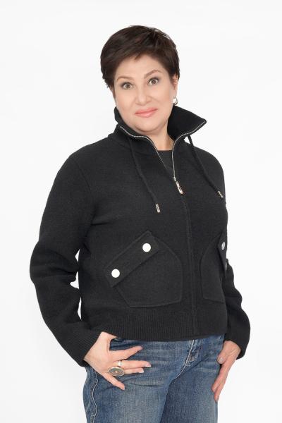 Бомбер накл. карманы черн. Верхняя Одежда