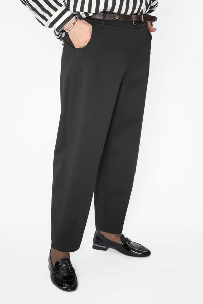 Брюки черные клепки на ремне Брюки