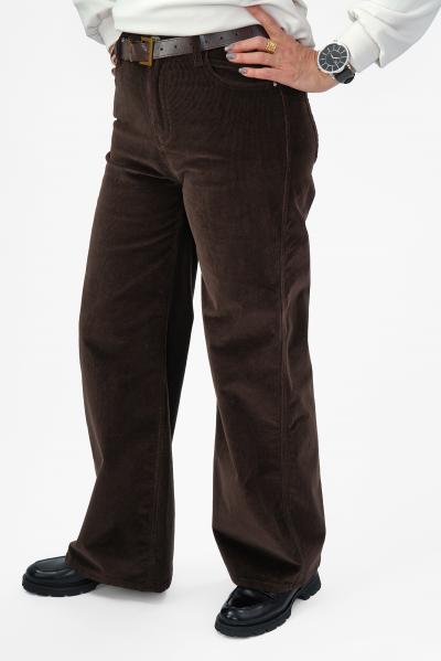 Брюки палаццо вельвет